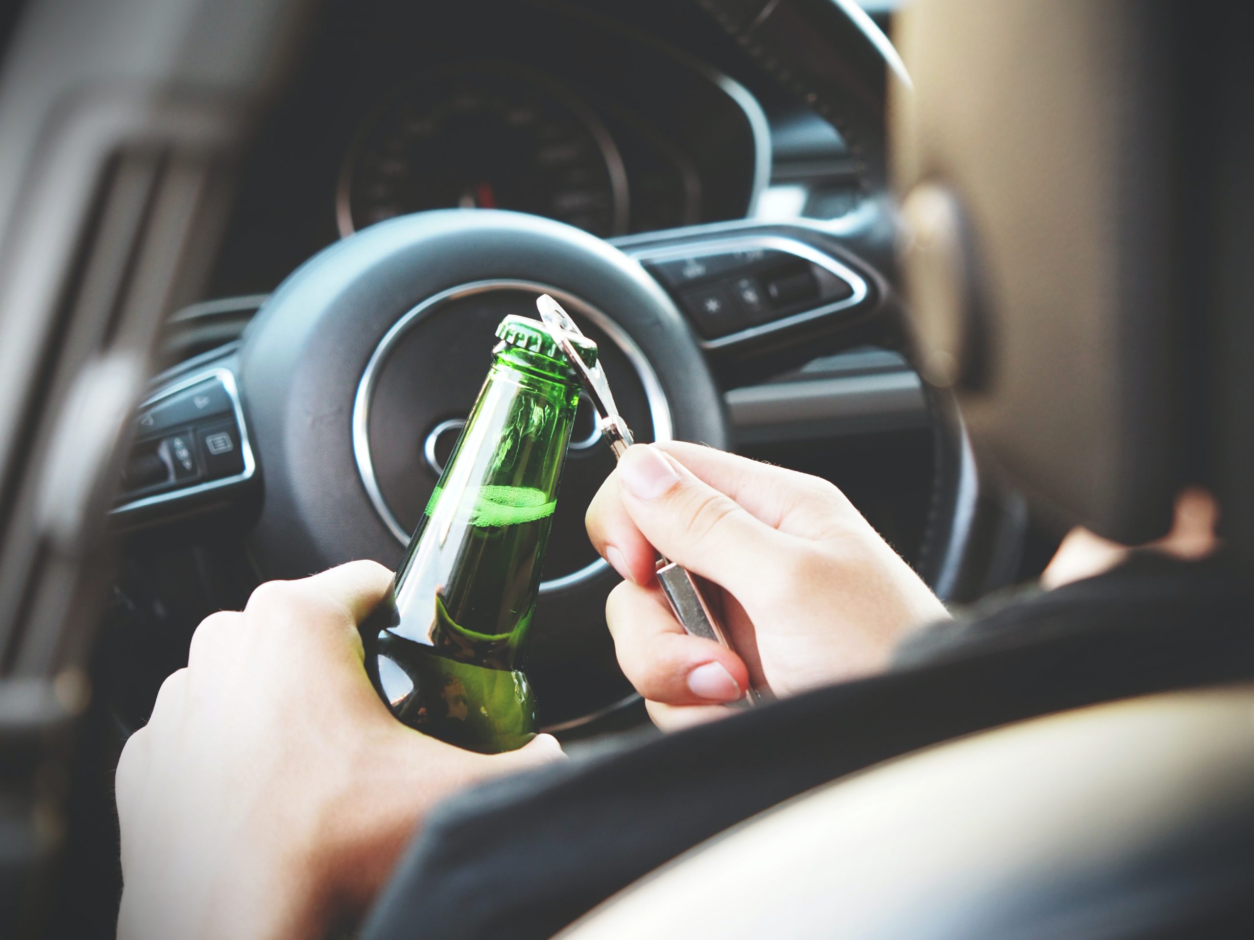 open beer in car