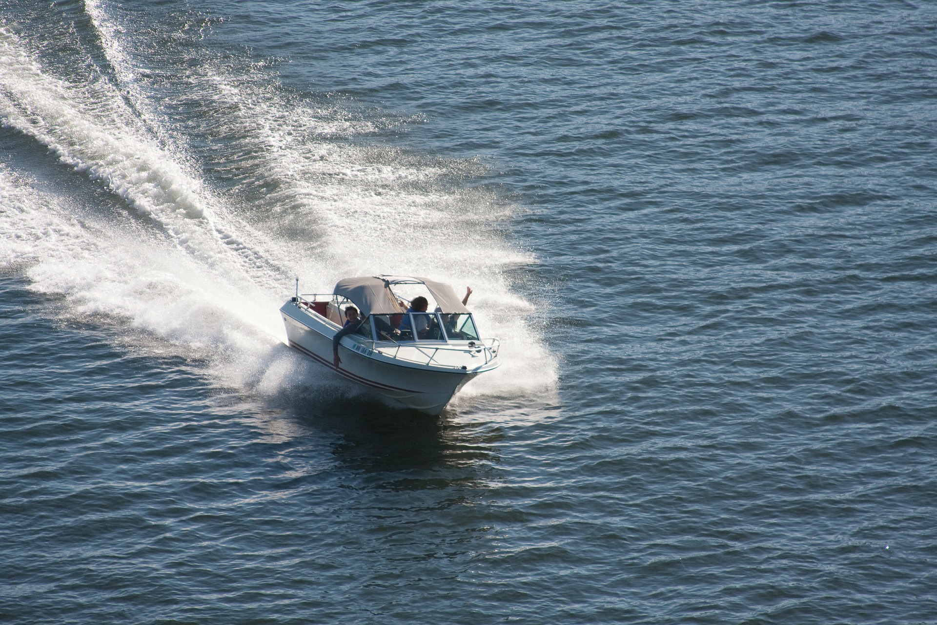 boat speeding on water