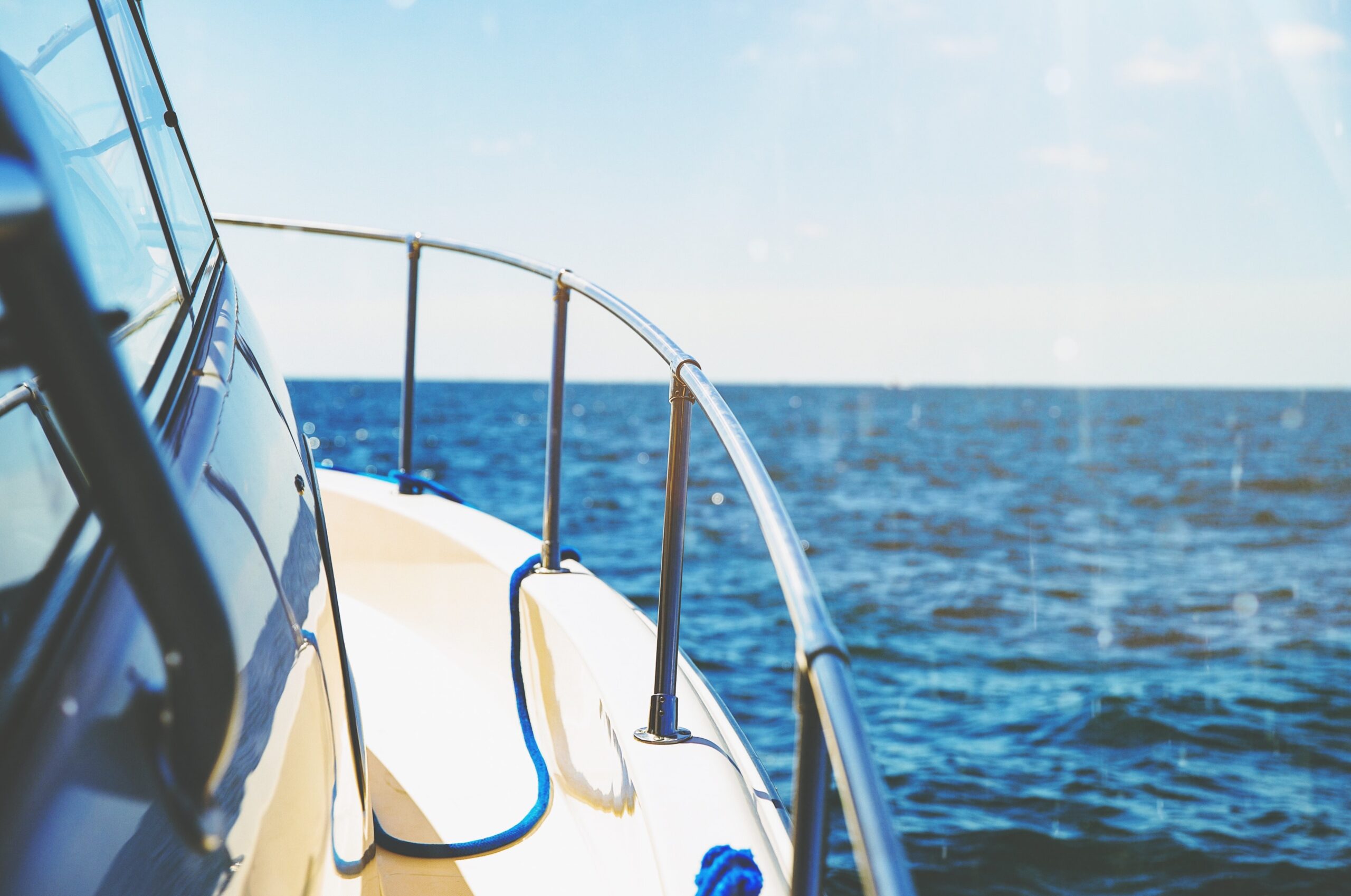 view from the bow of a boat