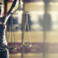 Burden of proof - Moodily lit legal law concept image with Scale